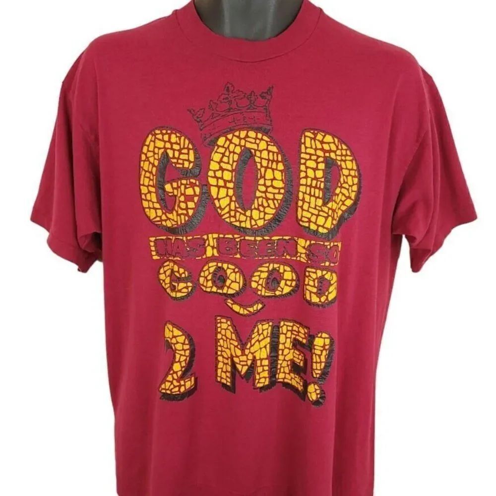 Christian T Shirt Vintage 90s God Has Been So Good To Me Made In USA Mens Size L